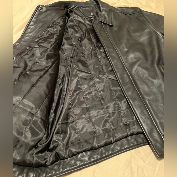 J. Ferrar Genuine Lambskin Full Zip Leather Jacket Coat Mens - Picture 5 of 7